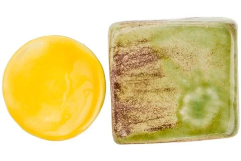 Handmade glazed ceramic elements Illustrazione stock