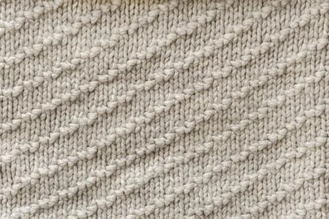 Handmade grey knitting wool texture background close up Stock Photos