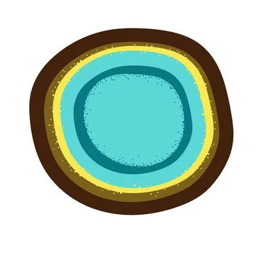 Handmade Handcraft Ceramic Plate with irregular edge. Interior home decor Stock Illustration