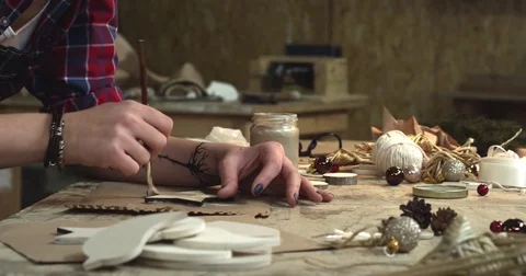 Handmade Home Decorations Stock Footage 84905270