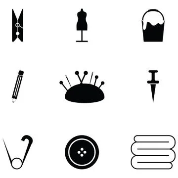 Handmade icon set Stock Illustration