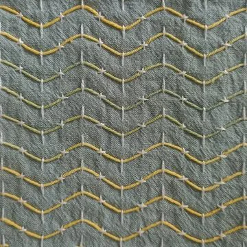 Handmade Japanese Textile Texture.  Stock Photos