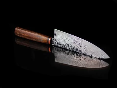Handmade knife for the chef Stock Photos