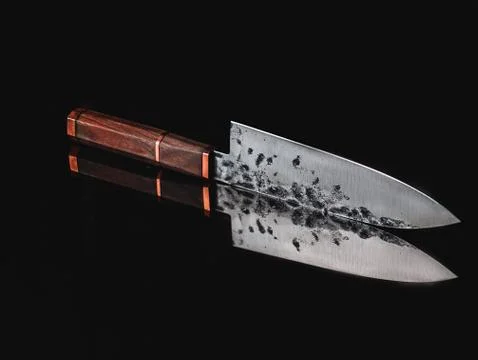 Handmade knife for the chef Stock Photos