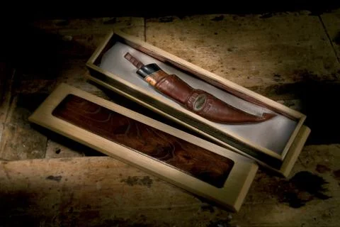 Handmade knife Stockfoto's