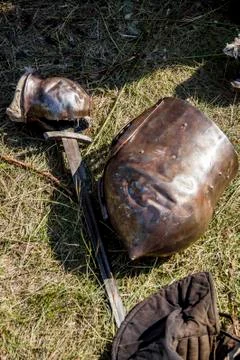 Handmade knights weapon Stock Photos