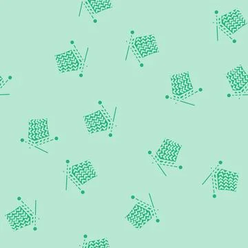 Handmade knit knitting wool glyph vector seamless pattern Illustrazione stock