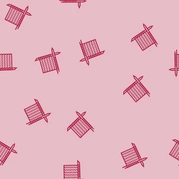 Handmade knit knitting wool line seamless pattern 库存插图