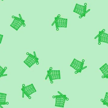 Handmade knit knitting wool line vector seamless pattern Stock Illustration