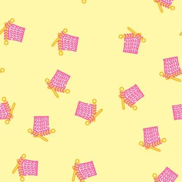 Handmade knit knitting wool vector seamless pattern Stock Illustration