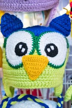 Handmade knitted hat Stock Photos