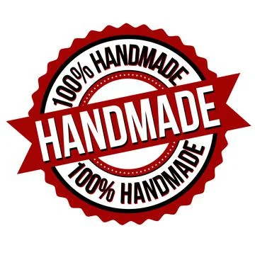 Handmade label or sticker Stock Illustration