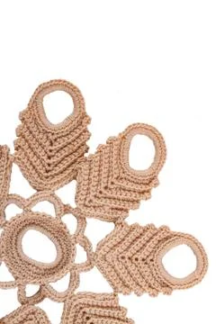 Handmade Lace on the White Background Stock Photos