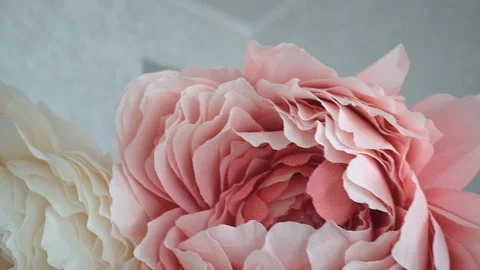 Handmade large flowers Stock Footage 99243988