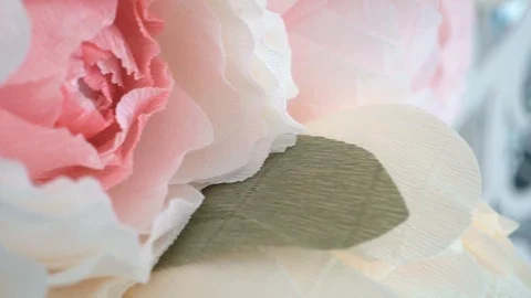 Handmade large flowers Stock Footage 99244005