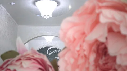 Handmade large flowers Stock Footage 99244022