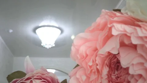 Handmade large flowers Stock Footage 99244033