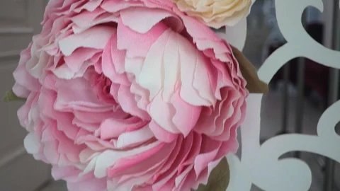 Handmade large flowers Stock Footage 99244050