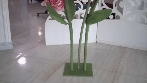 Handmade large flowers Stock Footage 99244054