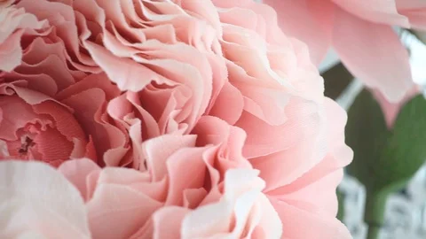 Handmade large flowers Stock Footage 99244101