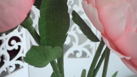 Handmade large flowers Stock Footage 99244156