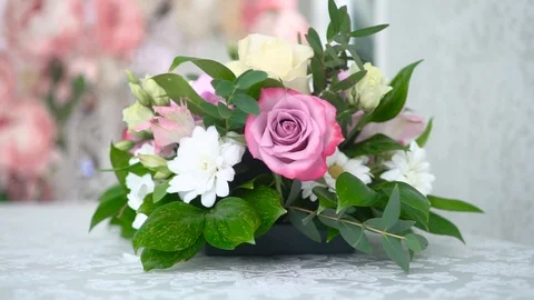 Handmade large flowers Stock Footage 99244242