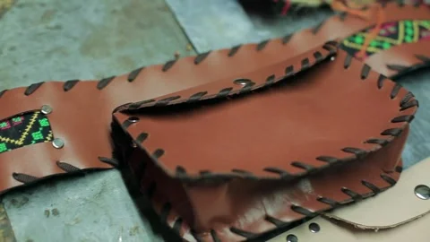 Handmade leather Stock-Footage 255152879