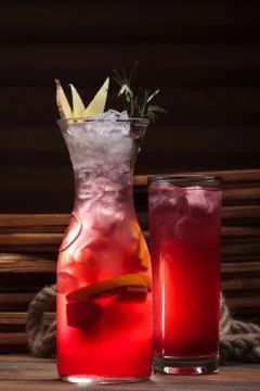 Handmade lemonade with ingredients Stock Photos