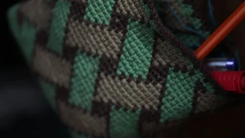 Handmade little bag Video stock 326496708