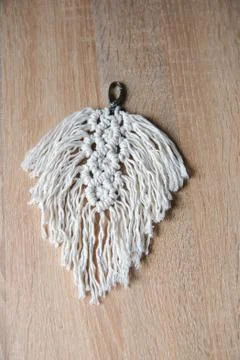 Handmade macrame keychains Foto stock