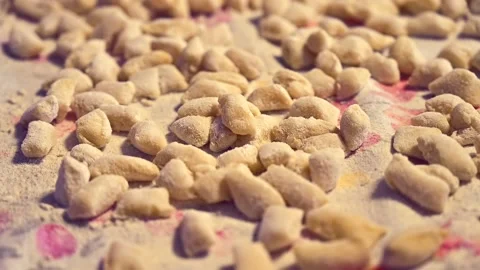 Handmade mashed potato gnocchi. Stock Footage 232798047