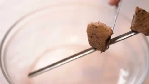 Handmade meat on a spit Stock Footage 102794495