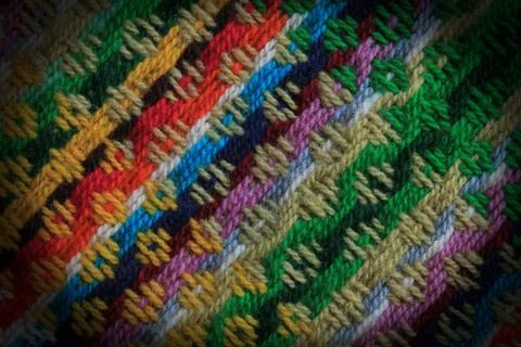 Handmade multicolor knitting wool texture background Stock Photos