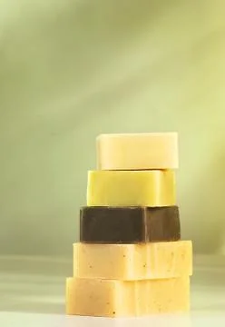 Handmade natural soaps Stock Photos