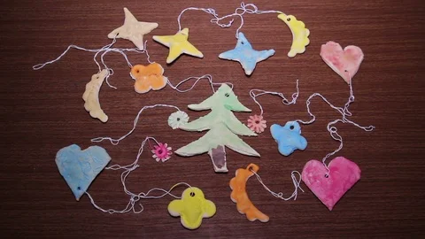 Handmade New Year Decorations Stock Footage 100558804