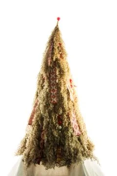 Handmade new year tree Foto stock