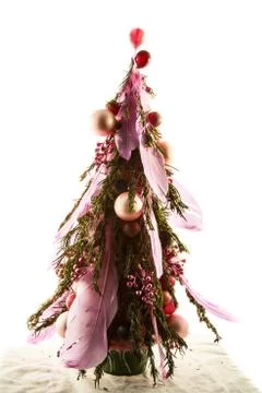 Handmade new year tree 写真素材