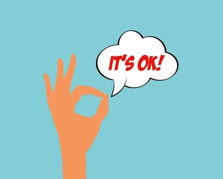 Handmade OK sign Illustrazione stock