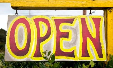 Handmade OPEN sign 写真素材