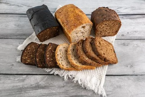 Handmade organic grain bread Foto stock