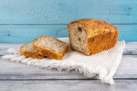 Handmade organic grain bread Stock Photos