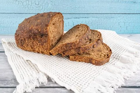Handmade organic grain bread Foto stock