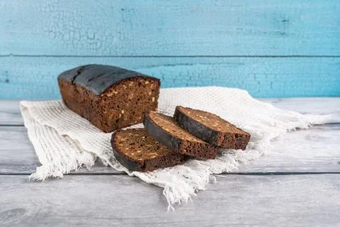 Handmade organic grain bread Stock Photos