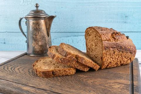 Handmade organic grain bread Stock Photos
