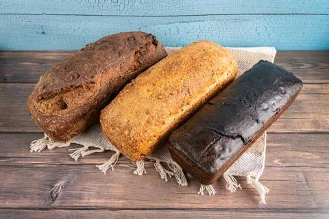 Handmade organic grain bread Stock-Fotos