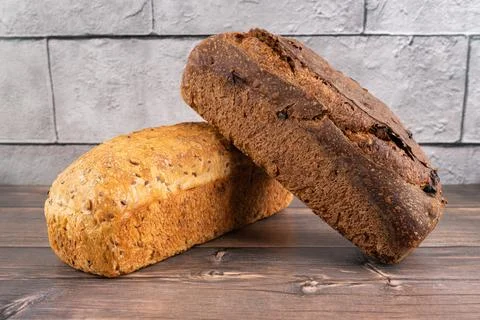 Handmade organic grain bread Foto stock