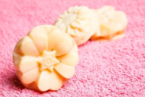 Handmade organic soaps Foto stock