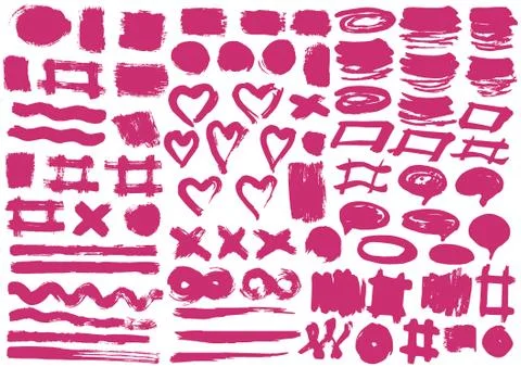 Handmade. Original textures, hand draw. Brushes, frames Illustrazione stock
