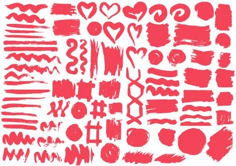 Handmade. Original textures, hand draw. Brushes, frames Illustrazione stock