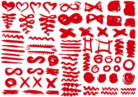 Handmade. Original textures, hand draw. Brushes, frames Illustrazione stock